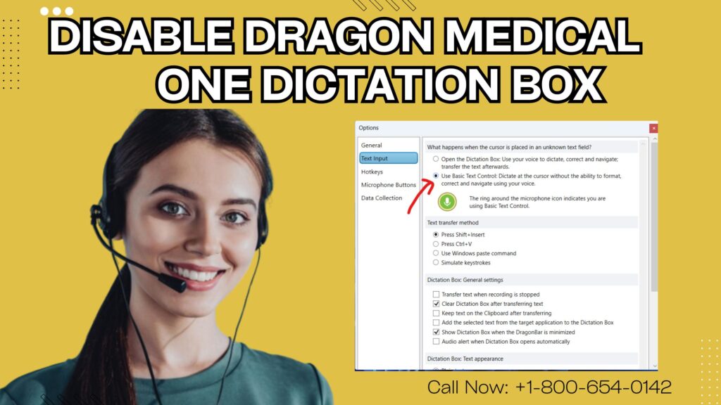 Disable Dragon Medical One Dictation Box